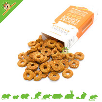 Boucles naturelles sélectives avec carottes et foin de fléole des prés pour lapins