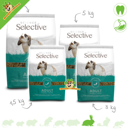 Supreme Aliment complet pour lapins adultes Supreme Selective Rabbit – croquettes tout-en-un (25 % de fibres)