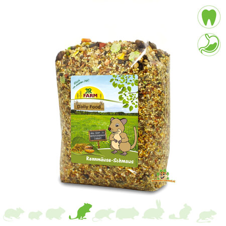JR Farm Alimento para jerbos Gerbil Schmaus 600 gramos Alimento natural para jerbos