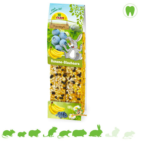 JR Farm Bâtonnets de banane et de myrtille Farmys 160 grammes