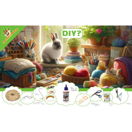 Knaagdierwinkel® Tacos de madera para bricolaje Hamsterscaping 50 piezas