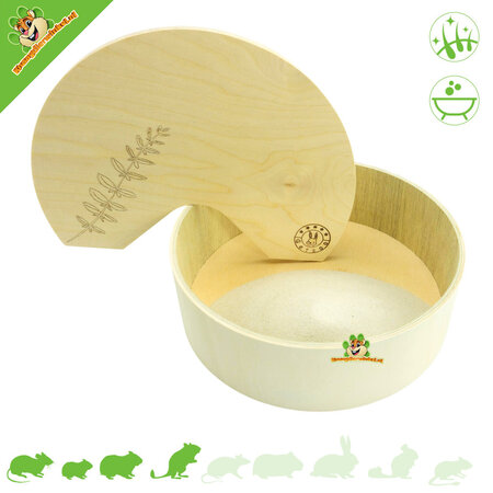 Getzoo Hölzerner Sandkasten Hamsterscaping Leaf 25 cm