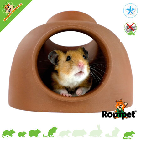 Rodipet Igloo en céramique EasyClean advance TERRA 22 cm | Maison pour hamsters