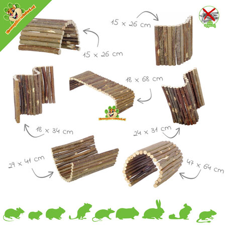 Rodipet Hazelnut Bridge for Rodents & Rabbits