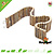 Rodipet Puente de madera de avellana 63 cm