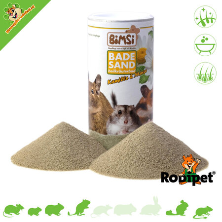 Rodipet BiMSi® Arena de Baño Baño de Hierbas Menta y Manzanilla 1 Litro