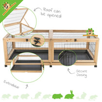 Deluxe Guinea Pig Enclosure with Wheels 150 cm