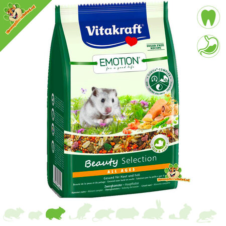 Vitakraft Emotion Beauty Selection Zwerghamsterfutter, 300 Gramm