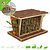 Trixie Comedor de madera con compartimento para snacks y base 40 cm