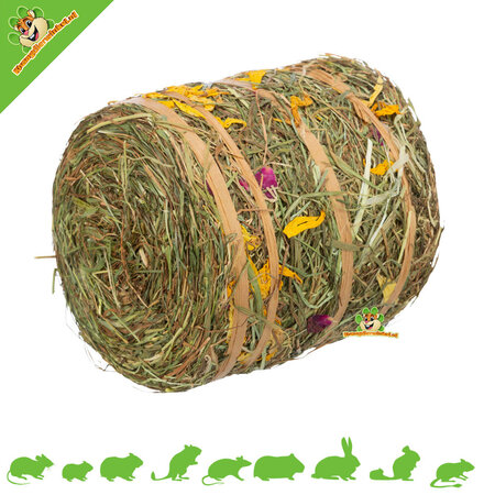 Trixie Hay bale with flowers 500 grams