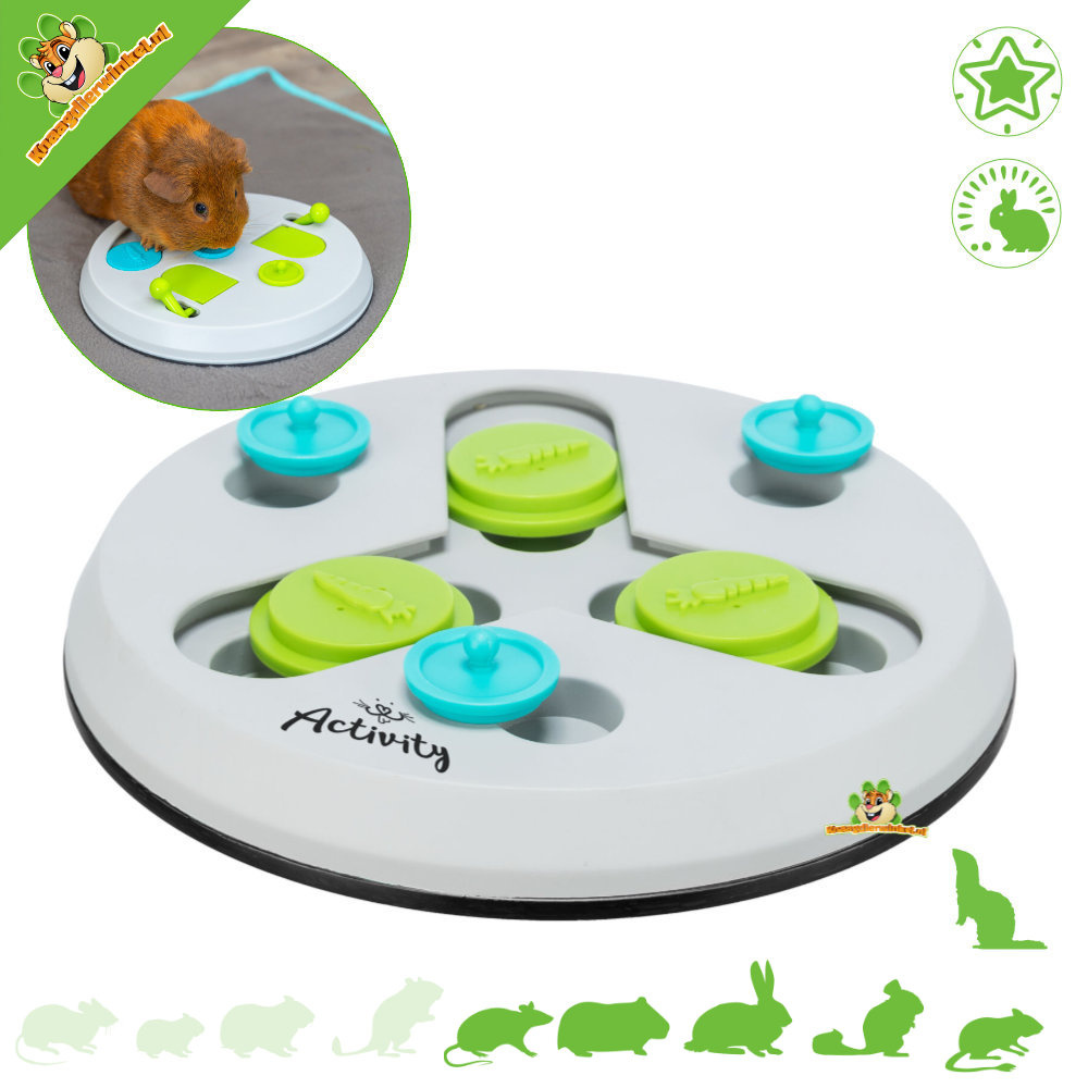 thumbnail image 2 of Bunny Treats TRIXIE Hide N Slide Rabbit Activity - Small Animal Interactive Toy For Mental Stimulation, Enrichment, Hide And Seek, Brain Teaser, Enhances Cognitive Development - Noise-reducing Fabric, Free Shipping And Returns 2 of 9