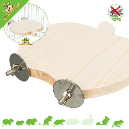 Trixie Plato de Madera Manzana 21 cm para Roedores!