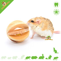 Bola de madera con listones y campana, 6 cm