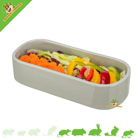 Trixie Bol long en céramique pour aliments/eau, 22 cm