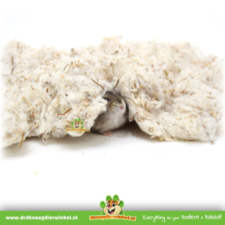 Knaagdierwinkel® Nature Katoen Soft Nestmateriaal 3 Liter voor muizen, hamsters en gerbils
