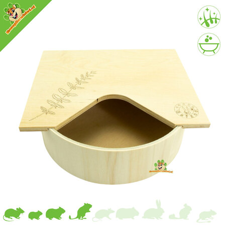 Getzoo Houten Zandbak Hamsterscaping Blad 25 cm