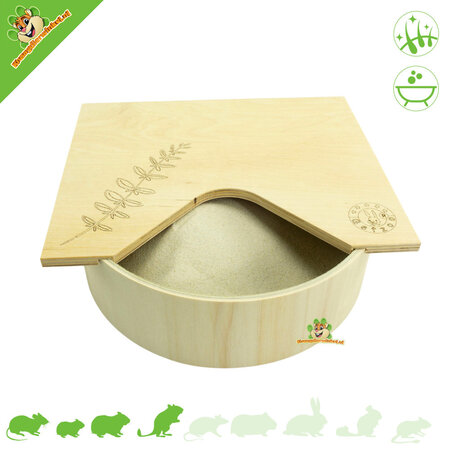 Getzoo Sandkasten-Hamsterspielplatte aus Holz, 25 cm