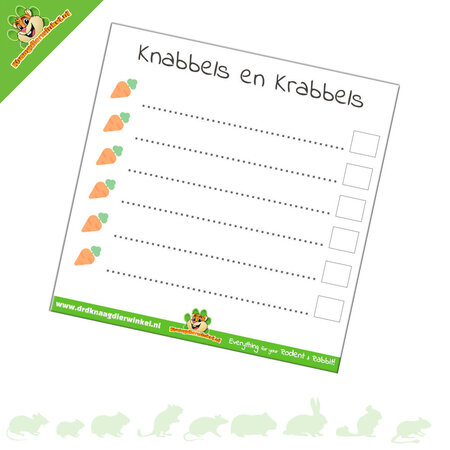 Knaagdierwinkel® RodentRewards Notepad