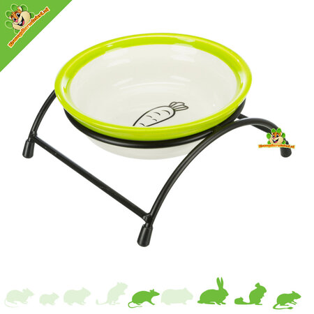 Trixie Keramische Knaagdier Voerbak in Houder 13 cm