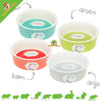 Cuenco de cerámica para comida/agua, color cobaya, 11 cm