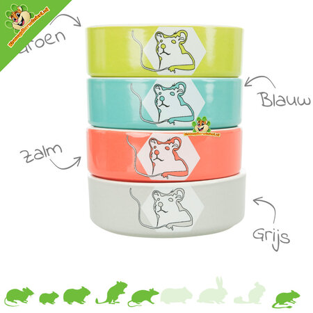 Trixie Bol à nourriture/eau en céramique couleur Hamster 8 cm