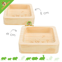 Comedero de madera de 11 cm