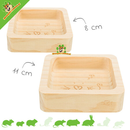 Trixie Futternapf aus Holz, 11 cm