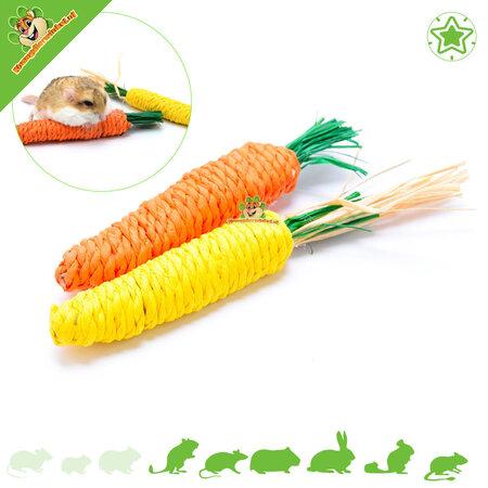 Trixie Corn & Carrot Straw Toy 15 cm