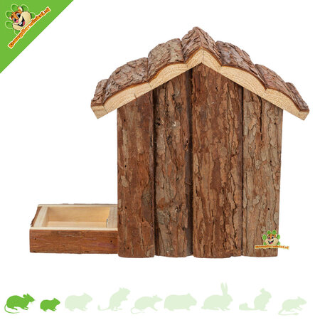 Trixie Houten Huis Henna 27 cm voor Muizen en Dwerghamsters