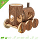 Trixie Houten Locomotief Levin 17 cm voor Muizen en Dwerghamsters