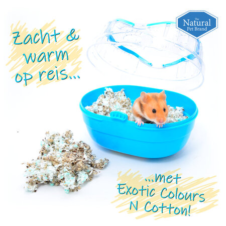 The Natural Pet Brand Material de nido de algodón con colores exóticos, 3 litros.