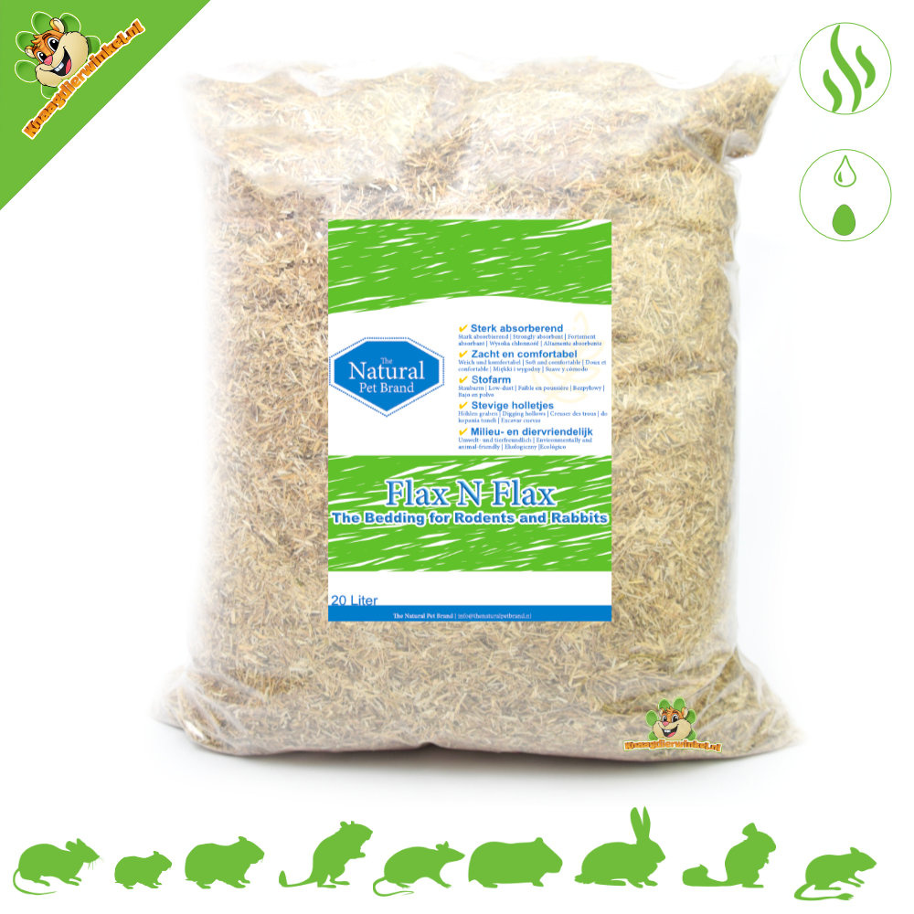 The Natural Pet Brand ¡Cobertura vegetal de lino para roedores y conejos!