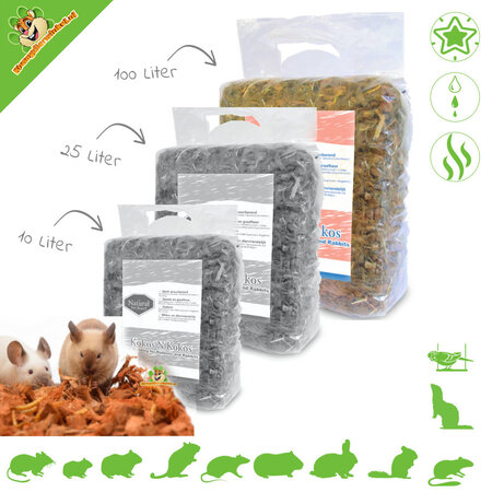 The Natural Pet Brand Couvre-sol en copeaux de noix de coco Coconut N Coconut