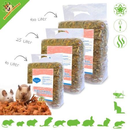 The Natural Pet Brand Coco y coco Virutas de coco Cubierta vegetal