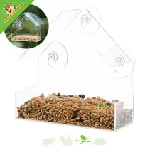 Comedero para pájaros de ventana para exteriores