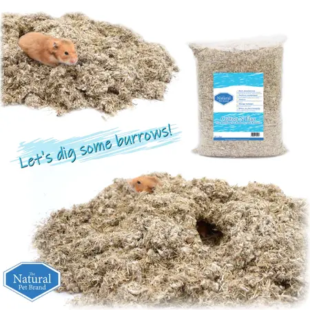 The Natural Pet Brand Cotton N Hemp Bodembedekking voor Knaagdieren & Konijnen!