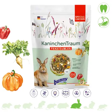 Bunny Nature KonijnenDroom Vegetable Rabbit Food – 63 rośliny i zioła z warzywami