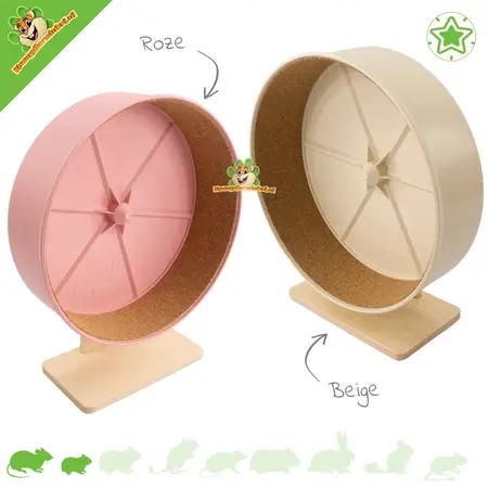 Getzoo Plastic Running Wheel with Wooden Stand and Cork 27 cm
