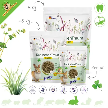Bunny Nature Bunny Nature KonijnenDroom BASIC: kompletna karma podstawowa z 63 roślinami i mieszanką 3-włóknistą