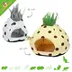 Saco de dormir de felpa con forma de piña para roedores
