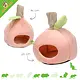 Plüschschlafsack „Rosa Apfel“ für Nagetiere