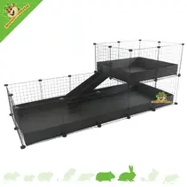 Cage cubique en fil de fer 5x2 - 180 x 75 cm + mezzanine 2x2