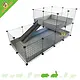 C&C® Cages C&C® Käfige 4x2 + Loft 2x2 – Geräumiger Meerschweinchenkäfig