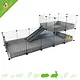 Jaula de alambre en forma de cubo 5x2 - 180 x 75 cm + Loft 2x2