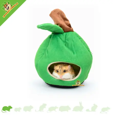 Pluche Slaapzak Appel Groen voor Knaagdieren