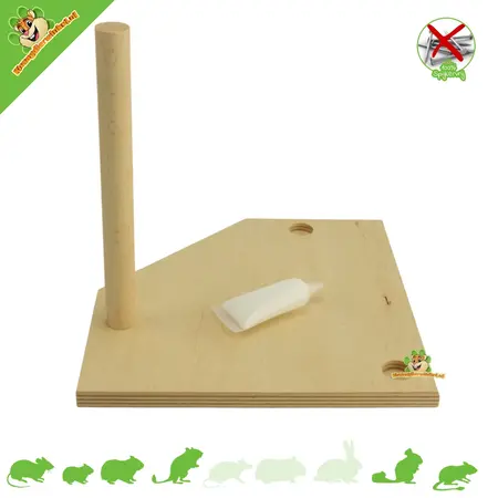 Getzoo Houten Hoekplateau 22 of 32 cm voor knaagdieren
