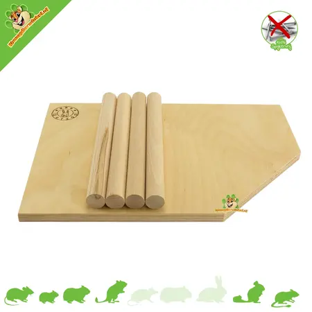 Getzoo Houten Hoekplateau 22 of 32 cm voor knaagdieren