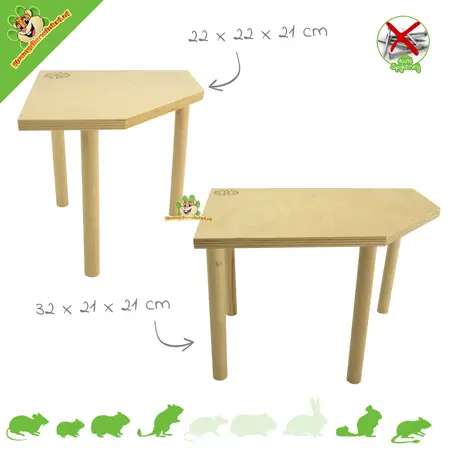 Getzoo Wooden Corner Platform 22 or 32 cm for rodents