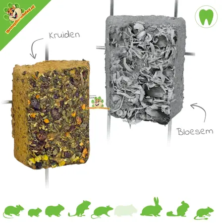 JR Farm Brique d'argile naturelle / Brique de terre crue pour rongeurs et lapins