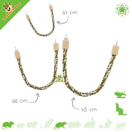 Trixie Trixie Klimtouw voor Knaagdieren & Vogels!